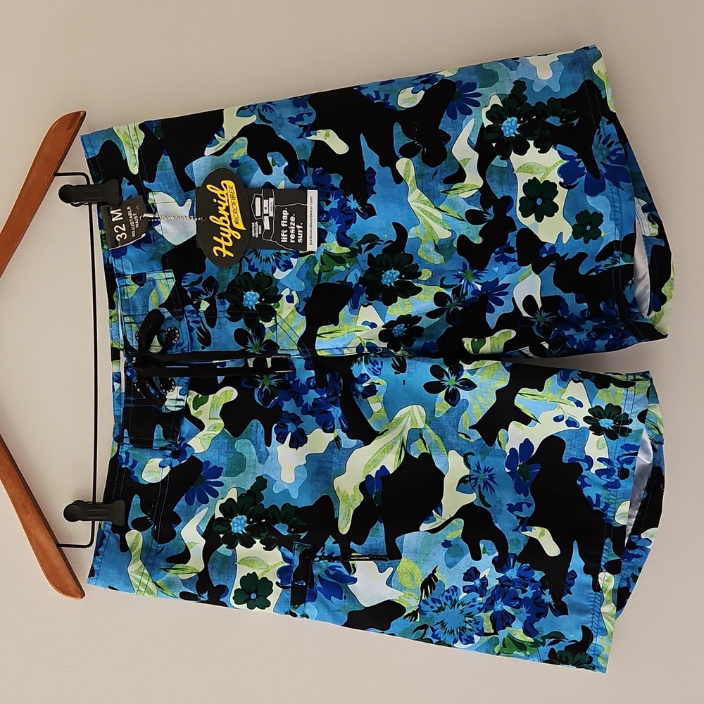 Just Bones Boardwear Tropical Print Board Shorts Size 32โ - Picture 2 of 15